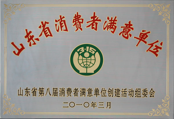 山东省消费者满意单位